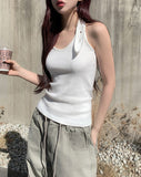 Yoni Eyelet Halter Sleeveless