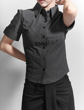 Curve Line Short Sleeve Shirt