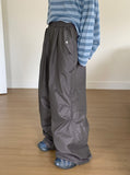 Tissue Coated Parachute Two Way Jogger Wide Pants