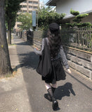[1+1][MADE] Border Layered Tencel Long Sleeve T-shirt