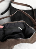 Croissant Suede Shoulder Bag