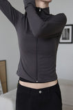 Beni Zip-up Long Sleeve Top