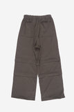 Double placket eyelet wide pants