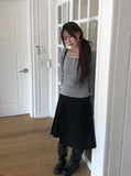 [MADE] Oeun Round Button Three Quarter Sleeve T-Shirt
