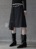 Stripe Unbalanced Skirt