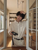 Rusling overfit silket shirt