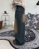 Kai Patchwork Banding Denim Pants