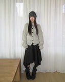 Kira Unbalanced Flare Shirring Skirt