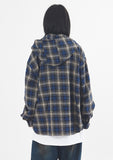 Retro over check hood shirt