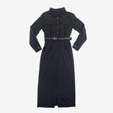 Penaon Back Slit Long One Piece (belt Set)