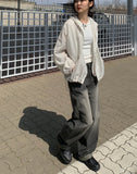 Rodeu Black Summer Denim Wide Pants