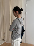 Burhit Unbalance Ribbed Hoodie
