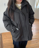 Shoel Hooded Half Duck Down Padded Jumper