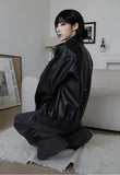 [ EEUN MADE] Biker clip leather jumper