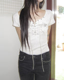 Mucon Eyelet Short Sleeve T-shirt