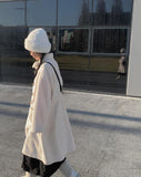 Pugeun fleece duffel coat