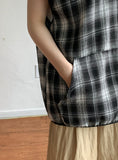 [unisex] Melpo Summer Check Hood Vest