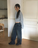 [MADE] Devon cut washing wide denim pants