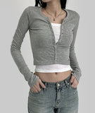 Sand Tube Top Layered Cardigan