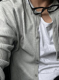 Linen Round Knit Cardigan