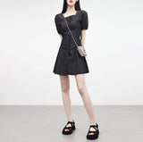 Clony Puff Raw Denim One Piece