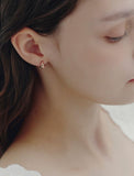 H Edition Silver Rainy One-Touch Earrings