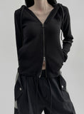 Wibbi Ribbed Hood Zip-Up