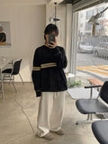 Wigon banding brushed ribbed knit pants