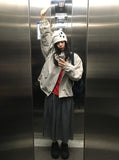 Heyo Check Banding Long Skirt