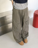 Pcom Vintage Pocket Wide Cargo Pants