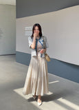 Tune Round Color Matching Short Sleeve Tweed Jacket