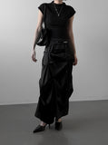 Glopin Drape Satin Skirt