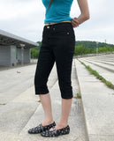 Menie Slit Span Capri Pants