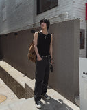 Holdy Ribbed Stud Sleeveless