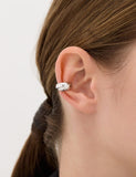 Plump Twist Silver Ear Cuff