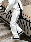 Non-Fade White Denim Pants