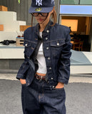Pose No Collar Non-Fade Denim Jacket