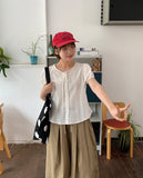 Buell Ribbon Short Sleeve Blouse