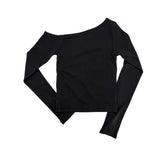 Curved Snap One-Shoulder Tee