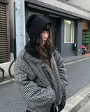 [Plan] Poen Reversible Check Fleece Fluffy Padding