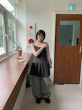 Beita Stripe Wide Cotton Pants