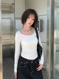 Chaerin Deep U-Neck Two-Way Layered T-Shirt