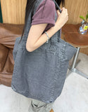 Tail Washed Big Shoulder Bag