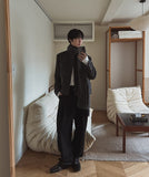 Objet Wool Check Round Jacket