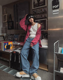 Cartel back painting balloon denim pants