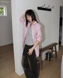 [MADE] Lean stripe oversized fit long-sleeved shirt