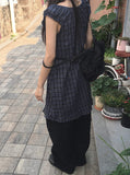 Pena Puff Check Short Sleeve Mini One Piece