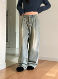 Archer Pintuck Balloon Wide Denim Pants
