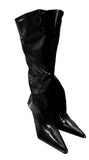 glossy cover long boots