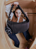 Noi Ruffle Large Shoulder Bag